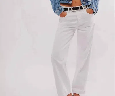 Free People Rumors Denim Jacket In Light Indigo In White