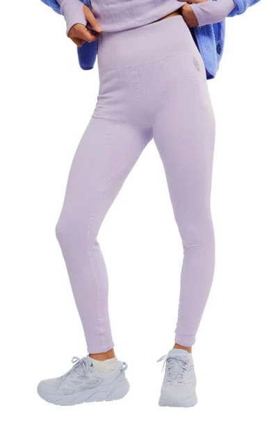 Free People Run Around Seamless High Waist Leggings In Purple