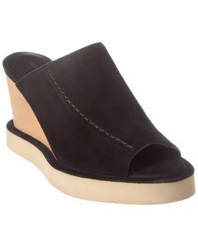 Free People Running In Suede Wedge Sandal In Black