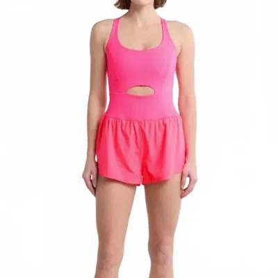 Free People Runsie Romper In Flamingo In Pink