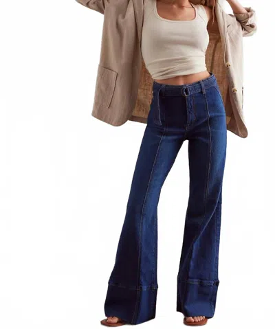 Free People Ryla A Line Jean In Dreamscape Blue