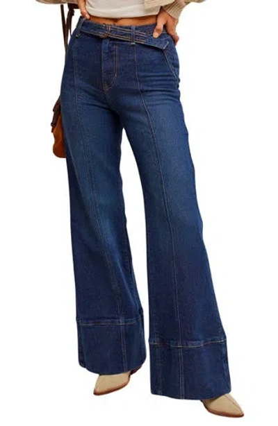 FREE PEOPLE FREE PEOPLE RYLA RING BELT WIDE LEG JEANS