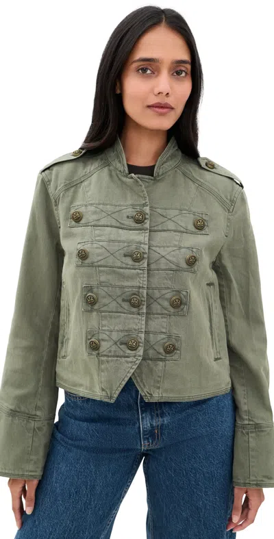 Free People Ryland Band Jacket Laurel Canyon In Green