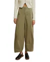 Free People Rylee Wide Leg Chinos In Crystal Kelp