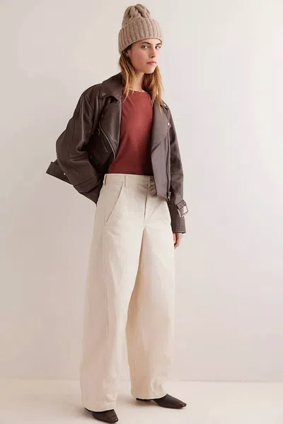 Free People Rylee Chino Trousers In French Oak In Neutral