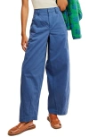 Free People Rylee Wide Leg Chinos In Dark Denim