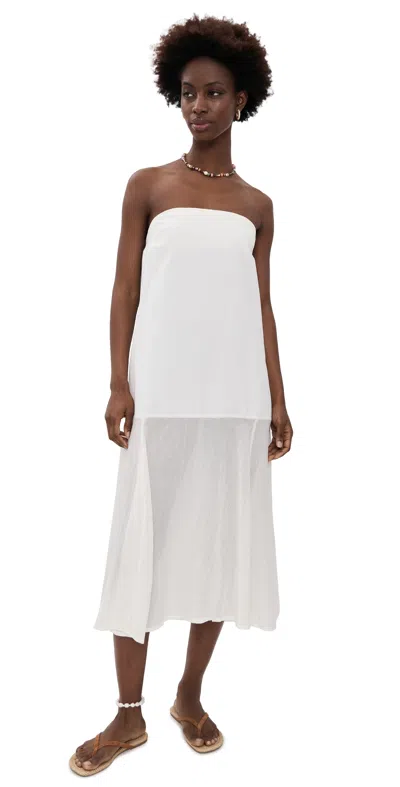 Free People X Free-est Sabeen Tube Midi Dress In Clean Ivory