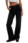 Free People Sabine Belted Slim Bootcut Jeans In Smokeshow