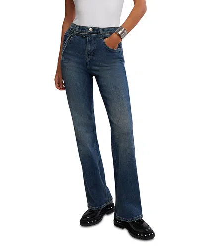 FREE PEOPLE SABINE HIGH RISE SLIM JEANS IN HIBERNATE