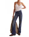 Free People We The Free Sabine Slim A-line Jeans In Hibernate In Blue