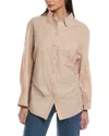 Free People Sabine Tailored Stripe Shirt In Neutral