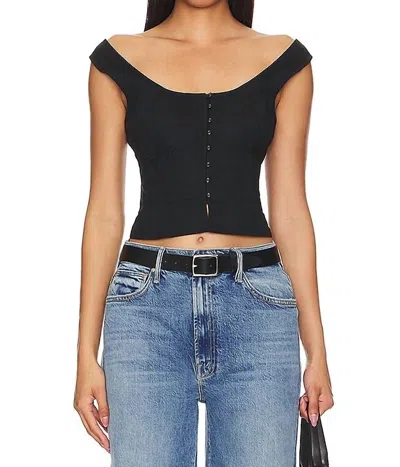 Free People Sally Solid Corset Top In Black