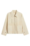 Free People Sally Cotton Canvas Jacket In Antique Ivory