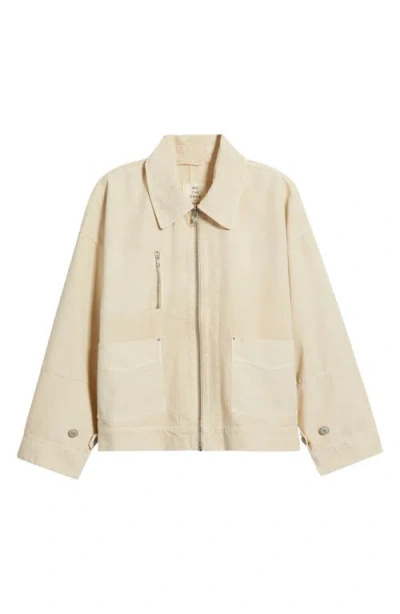 Free People Sally Cotton Canvas Jacket In Antique Ivory