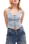 FREE PEOPLE SALLY DENIM CORSET TOP