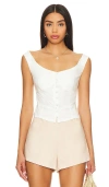 Free People Sally Solid Corset Top In 亮白