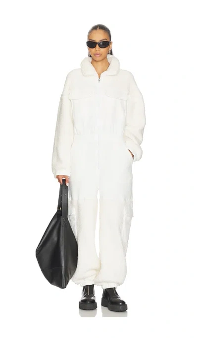 Free People Salopette Coverall Jumpsuit In White
