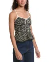 Free People Sammi Tank Top In Washed Black Floral