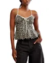 Free People Sammi Tank Top In Washed Black