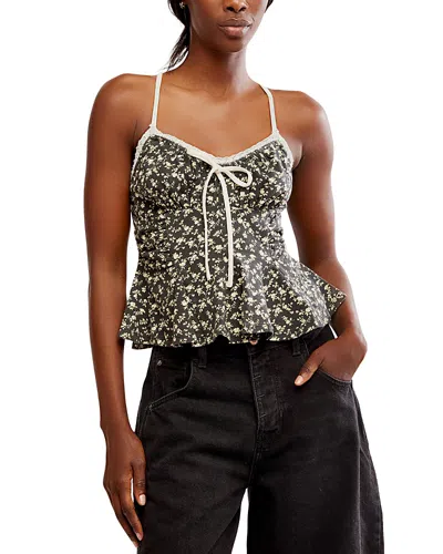 Free People Sammi Tank Top In Washed Black