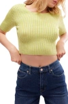 Free People San Lucas Pullover Top In Lime