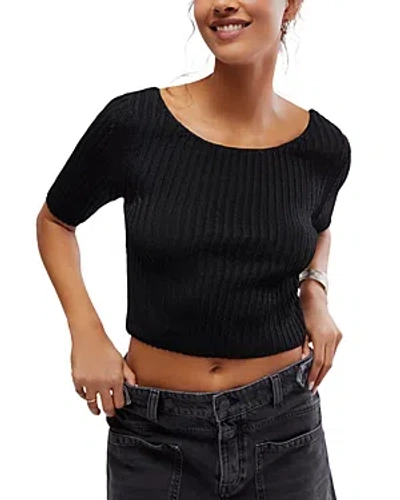 Free People San Lucas Pullover Top In Black