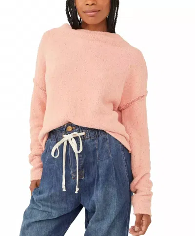 Free People San Vicente Pullover In Cherry Peach Combo In Multi