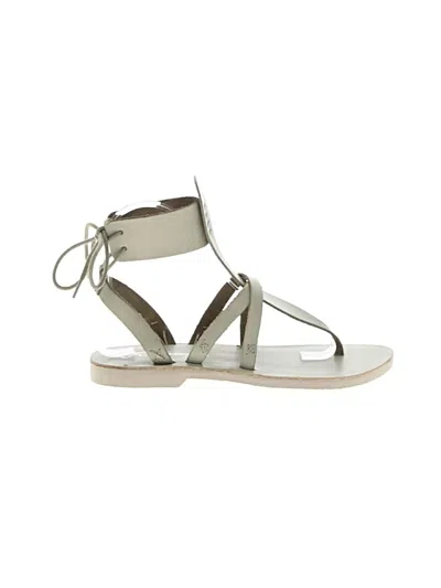 Pre-owned Free People Sandals In Green