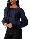 Free People Sandre Pullover Sweater In Navy In Blue