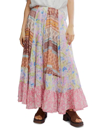 Free People Santa Eulalia Mix Print Maxi Skirt In Multi