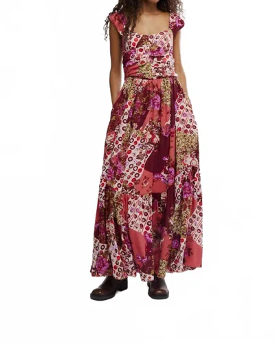 Free People Sasha Maxi Dress In Strawberry Combo In Multi