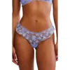 Free People Save The Date Low Rise Ruffle Thog In Blue
