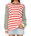 FREE PEOPLE SAWYER STRIPED TOP IN IVORY