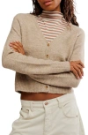 Free People School Girl Cropped Cardigan In Brown