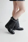 Free People Scorpio Studded Foldover Bootie In Black