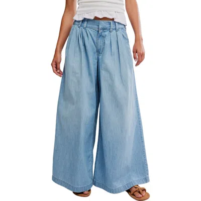 Free People Scout High Rise Wide Leg Jeans In California In Blue