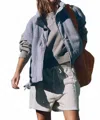 Free People Scout It Out Fleece Vest In Steel In Multi