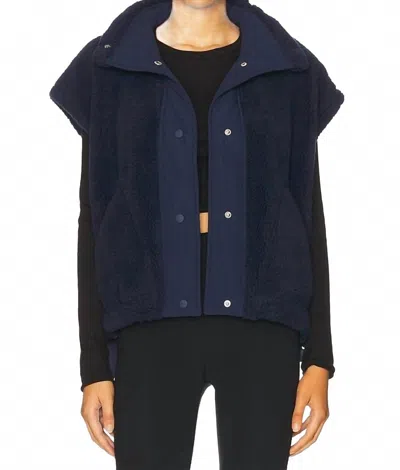 Free People Scout It Out Vest In Navy In Blue