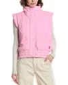 Free People Fp Movement Scrunch Time Puffer Vest In Pink