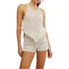 Free People Sea Sont Open Knit Tank Sweater In White
