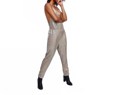 Free People Sequin Jumpsuit - Petite In Silver