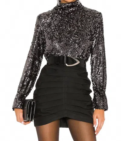 Free People Sequin Moonstruck Top In Black Combo