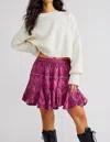 Free People Serenity Mini Skort In Dreamy Mulberry In Multi