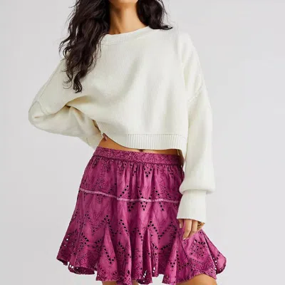 Free People Serenity Mini Skort In Dreamy Mulberry In Purple