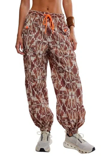 Free People Set Me Free Print Pants In Multi