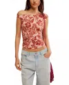 Free People Shea Floral Smocked One-shoulder Top In Multi