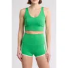 Free People She's Got Rhythm Cropped Camisole In Light Green