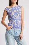 Free People Shea Top In Blue Combo