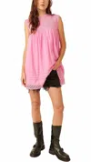 Free People Shea Smocked Yoke Shift Minidress In Multi