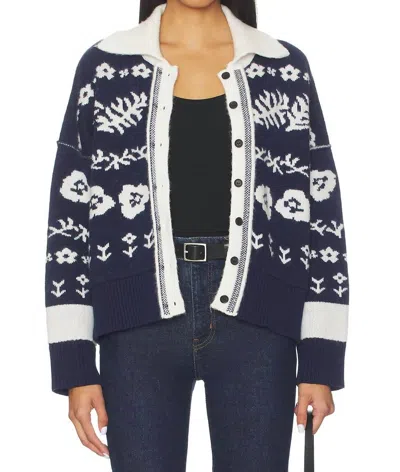 Free People Shelby Cardigan In Navy In Blue